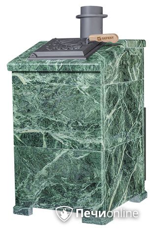 Дровяная печь-каменка Гефест ЗК 25 (h980/40 верх) Президент Змеевик в Перми